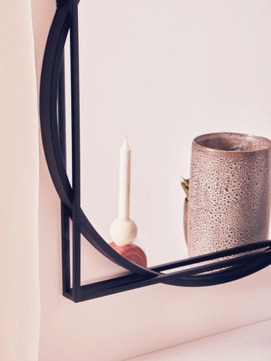 Matera Square Black Wall Mirror