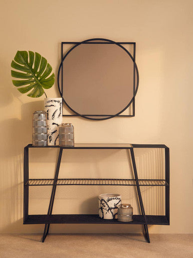 Matera Square Black Wall Mirror