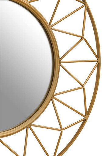 Matera 3D Round Gold Wall Mirror