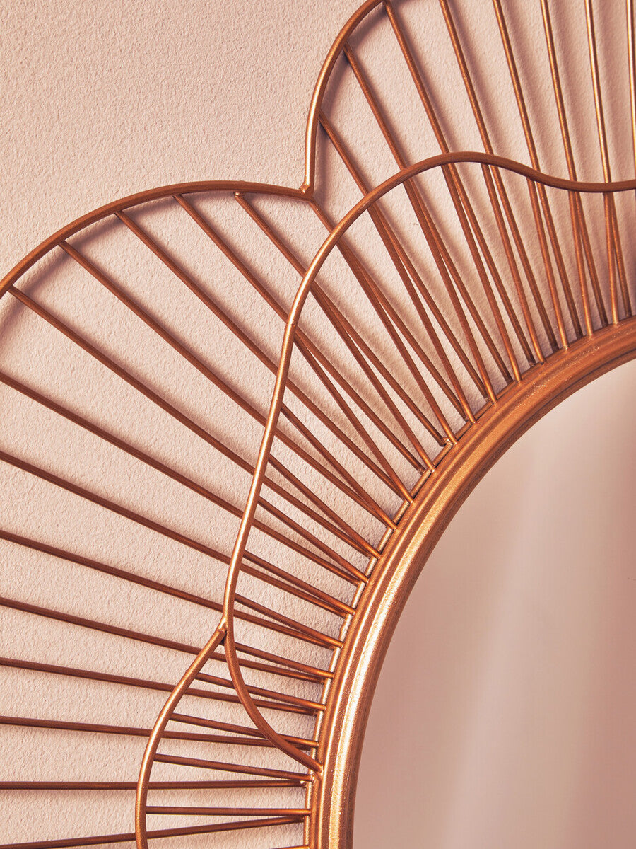 Matera Gold Flower Wall Mirror