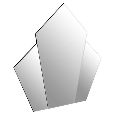 Geometric mirror with a white background
