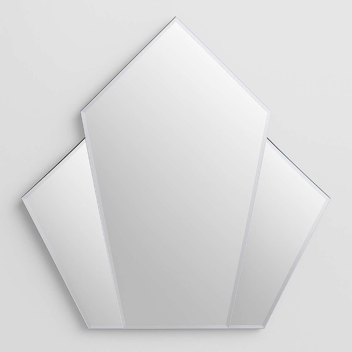 Yula Triangular Wall Mirror With Silver