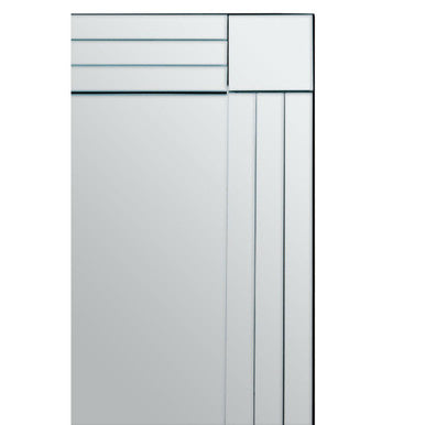 Sana Rectangular Wall Mirror with Linear Detail