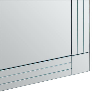 Sana Large Rectangular Wall Mirror with Linear Detail