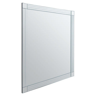 Sana Square Wall Mirror with Linear Detail