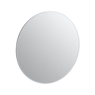 Round mirror with a white frame on a white background