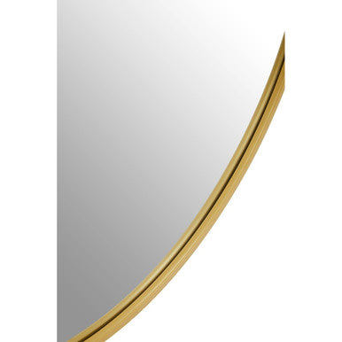 Avento Small Round Gold Wall Mirror