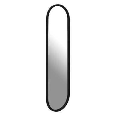 Avento Black Rounded Edge Wall Mirror