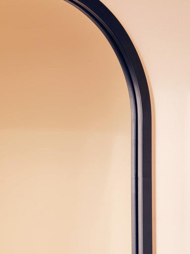 Avento Black Rounded Edge Wall Mirror