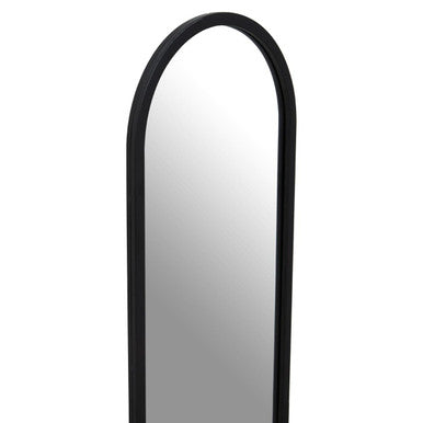 Avento Black Rounded Edge Wall Mirror