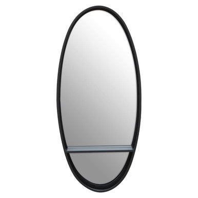 Avento Black Oval Wall Mirror