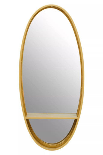 Avento Gold Oval Wall Mirror