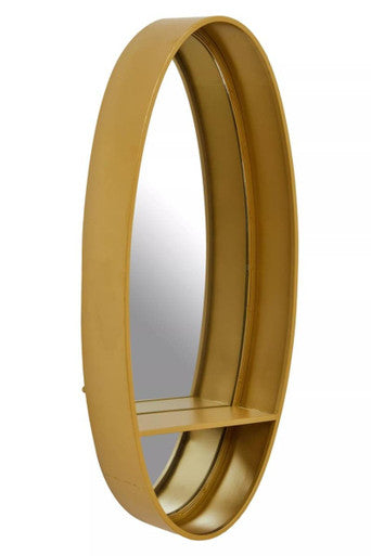 Avento Gold Oval Wall Mirror