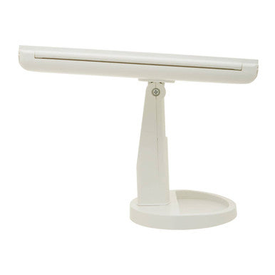Cassini Tri Fold Border White Table Mirror