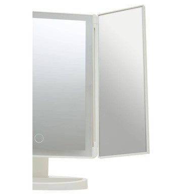 Cassini Tri Fold White LED Table Mirror