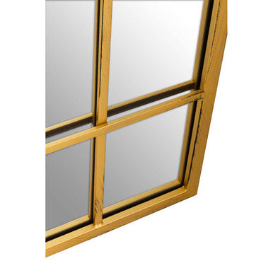 Charlene Brushed Gold Rectangular Wall Mirror