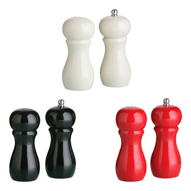 Salta 11Cm Black Hi Gloss Salt Shaker And Pepper Mill Set