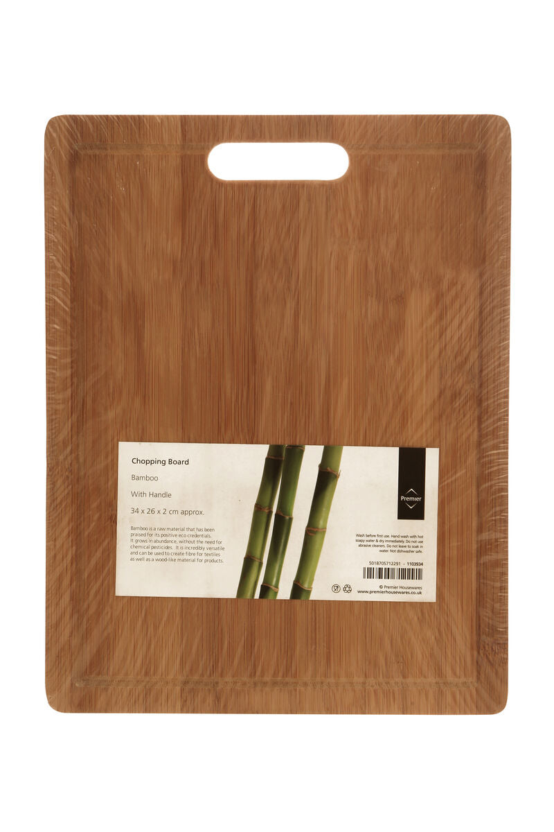Aleki Bamboo Large Chopping and Serving Board with Handle