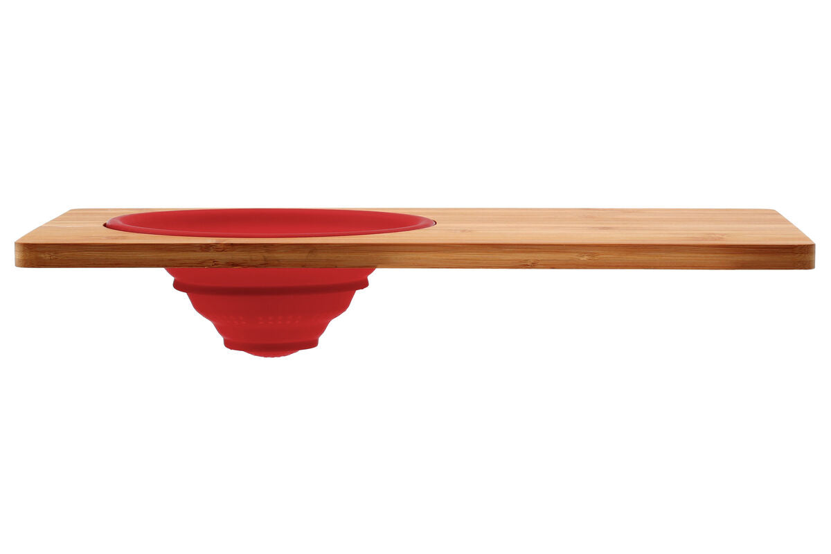 Aleki Bamboo Chopping Board With Silicone Colander