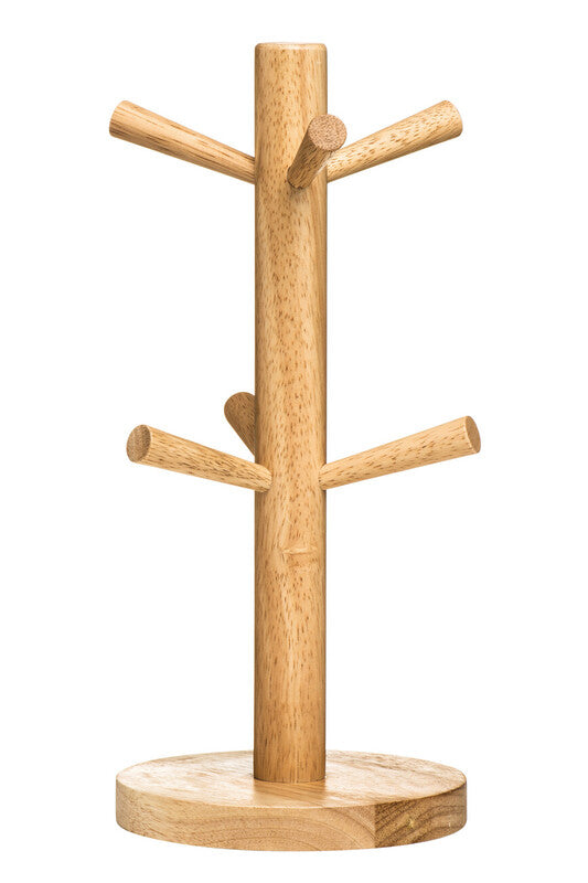 Soka Rubber wood 6 Cup Mug Tree