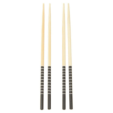 Jurado 6pc Black Ceramic and Wood Sushi