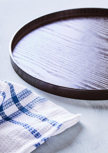 Bessan Large Black Fir Wood Tray