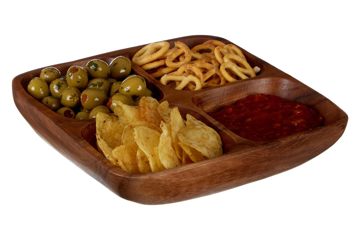 Kora Acacia Four Section Serving Dish