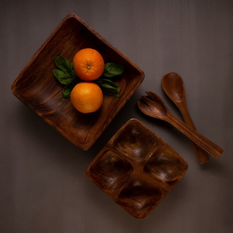 Kora Acacia Four Section Serving Dish