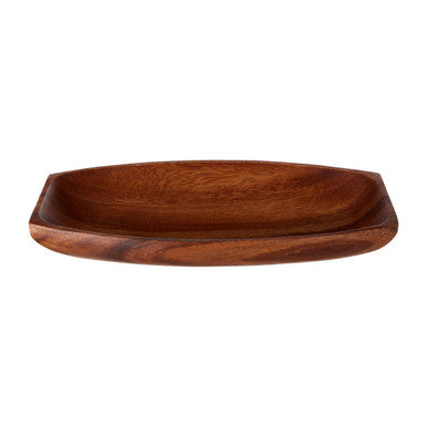 Wooden bowl on a white background