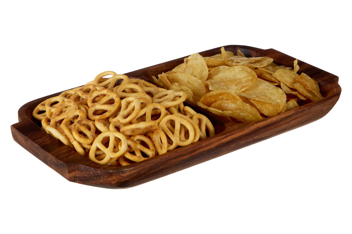 Kora Acacaia Two Section Serving Dish With Handles