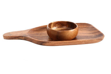 Kora Acacia Paddle Board With Bowl Set