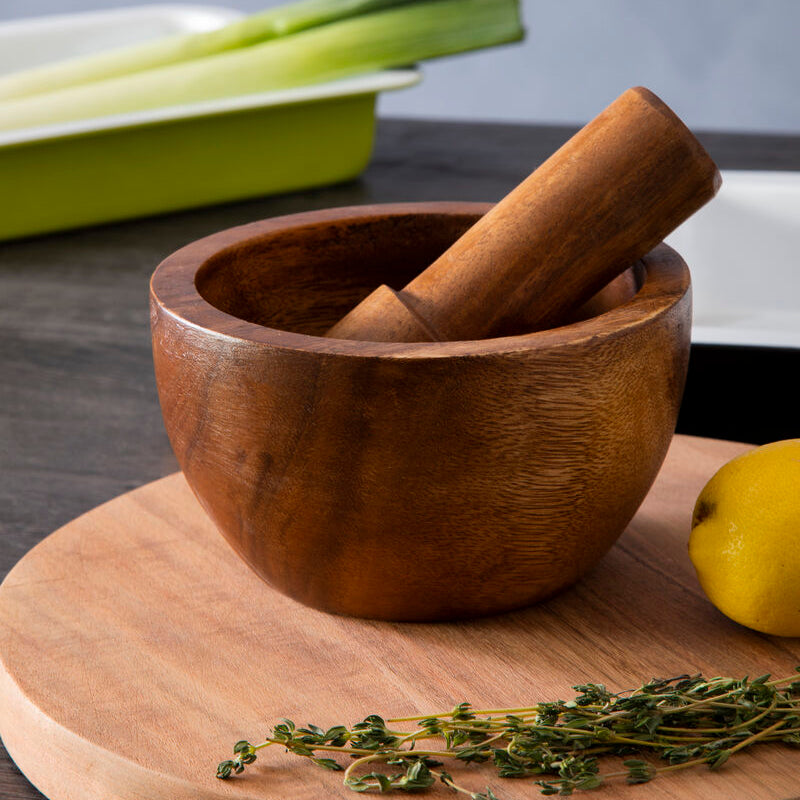 Acacia Wood Mortar and Pestle | Kora