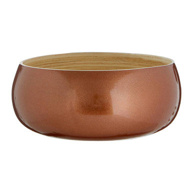 Brown ceramic bowl on a white background