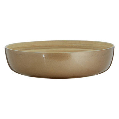 Brown ceramic bowl on a white background