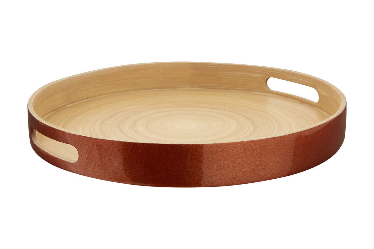Kyoto Large Round Rose Gold Serving Tray