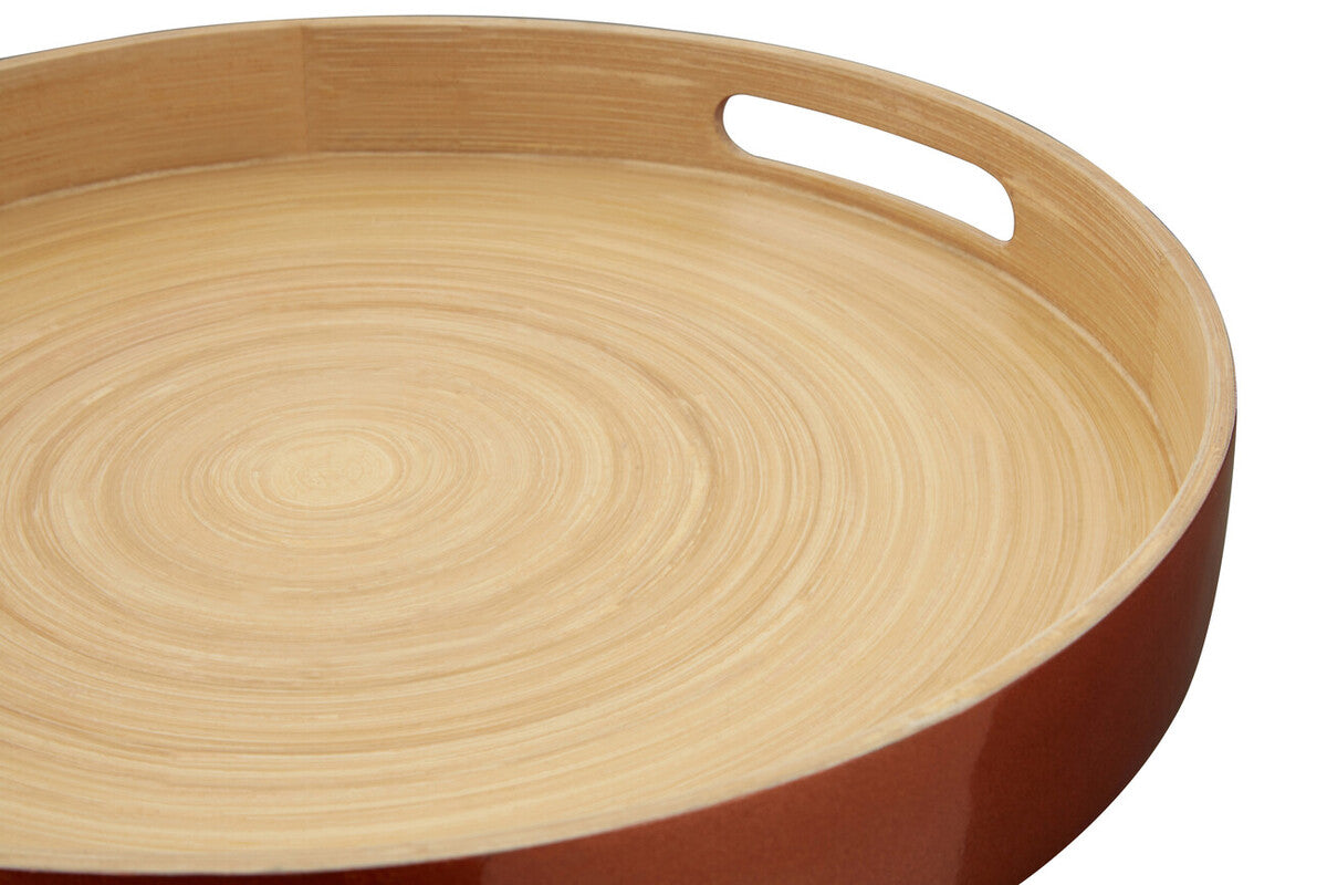 Kyoto Large Round Rose Gold Serving Tray