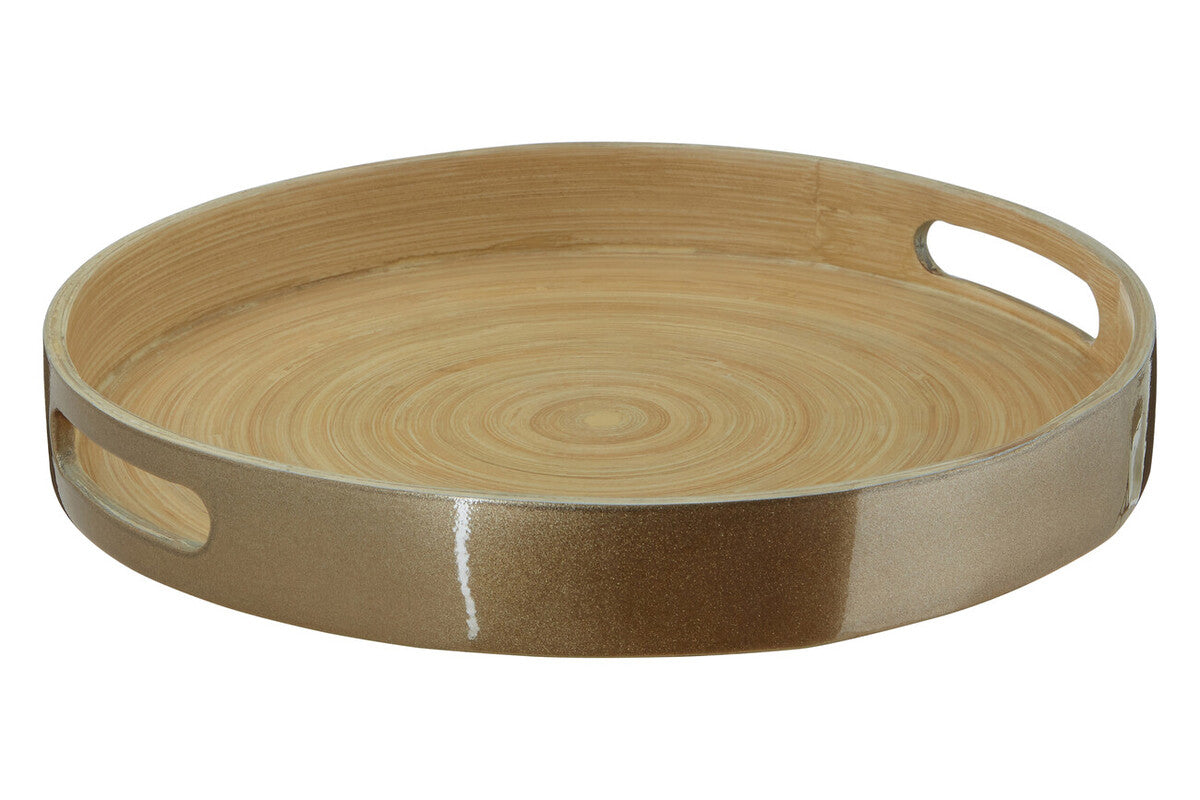 Kyoto Small Round Gold Serving Tray