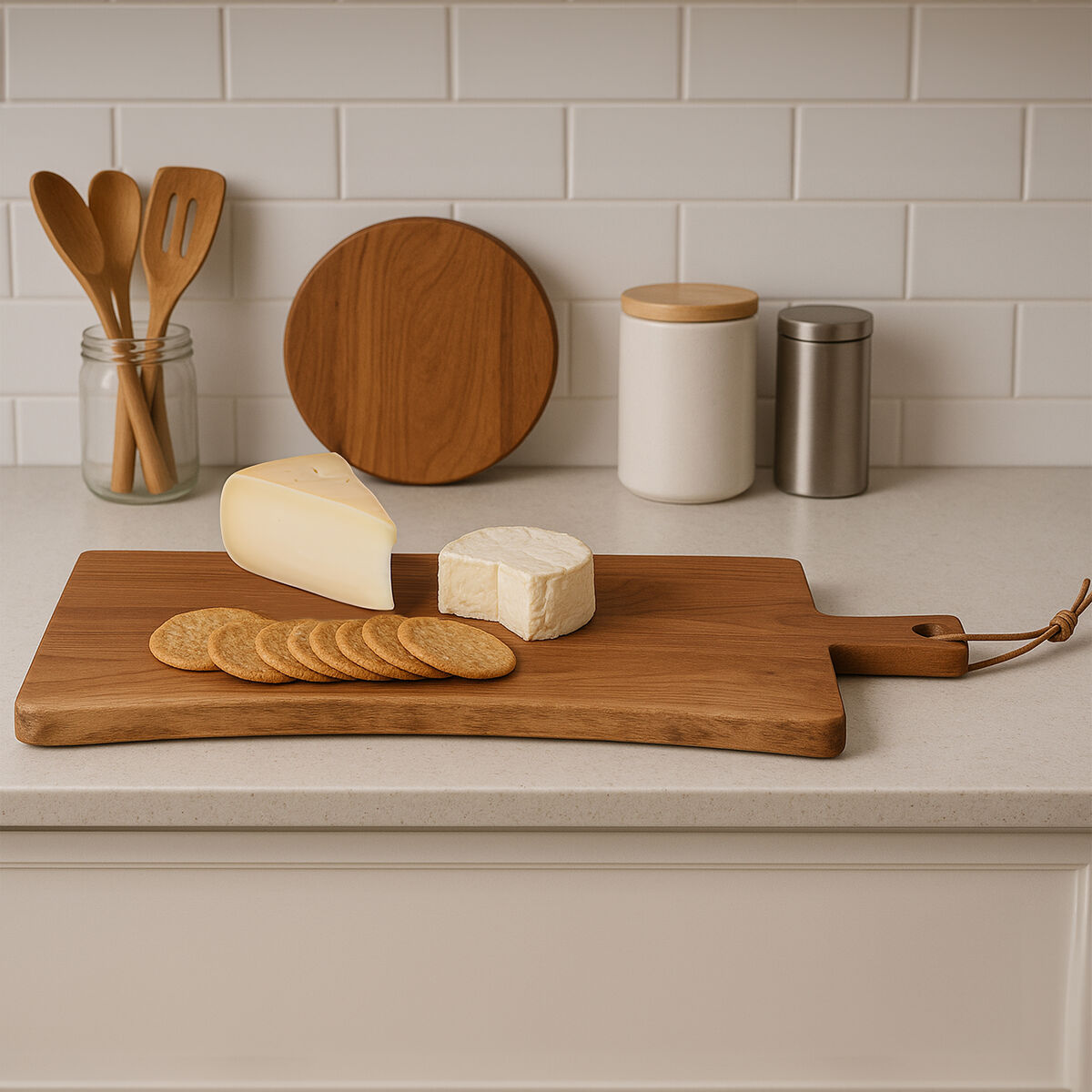 Socorro Acacia Wood Paddle Chopping And Serving Board - image 2