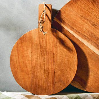 Socorro Acacia Wood Large Round Chopping And Serving Board Natural Finish - image 6