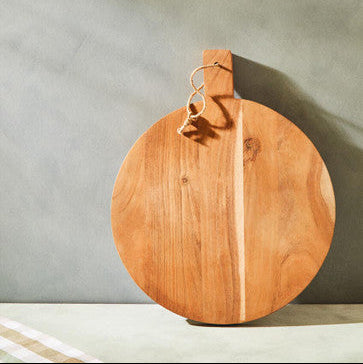 Socorro Acacia Wood Large Round Chopping And Serving Board Natural Finish - image 2