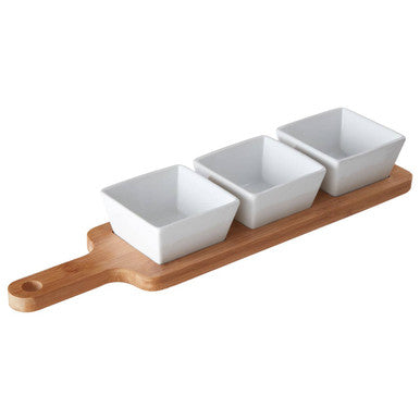 Soiree Serving Board With White Dishes