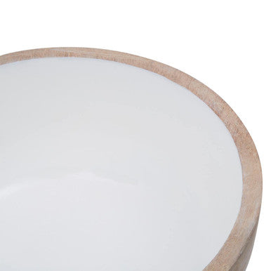 Kara Mango Wood Round Serving Bowl