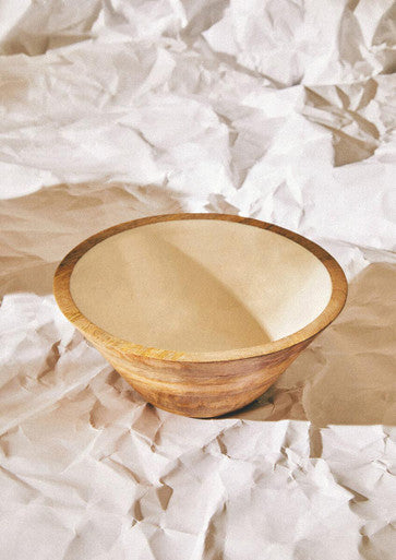 Kara Mango Wood Large Tapered Bowl