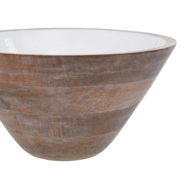 Kara Mango Wood Large Tapered Bowl