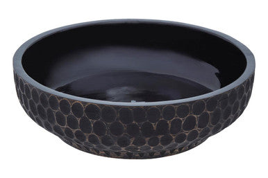 Kara Large Black Mango Wood Bowl