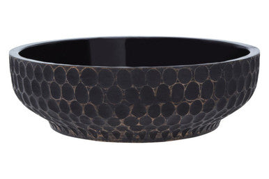 Kara Large Black Mango Wood Bowl