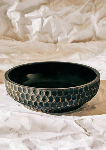 Kara Large Black Mango Wood Bowl