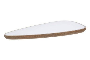 White and brown oval-shaped object on a white background