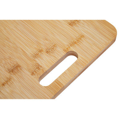 Aleki Set Of Three Bamboo Chopping And Serving Boards With Handles