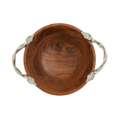 Vine Acacia Wood Large Round Bowl